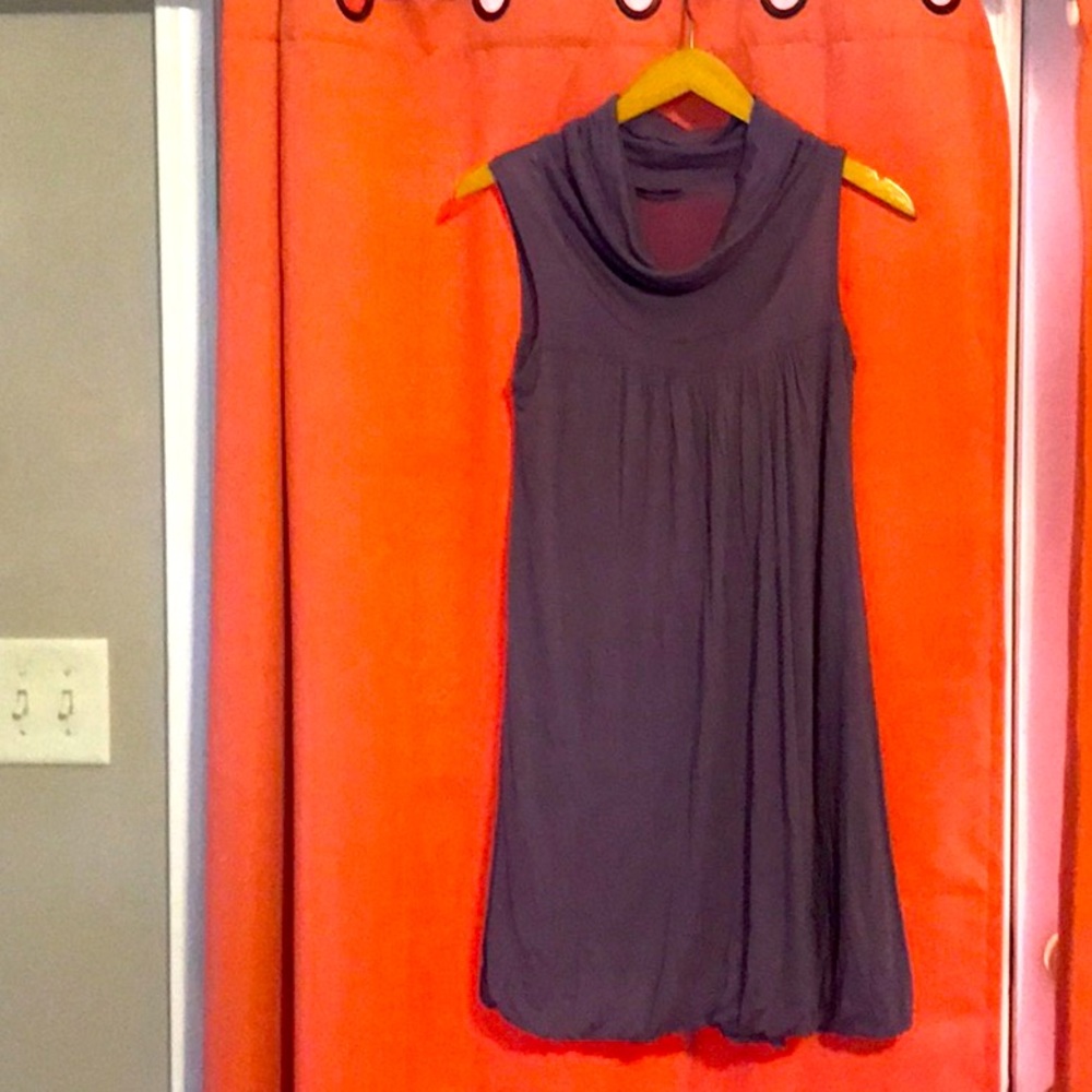 Purple dress with mock turtleneck